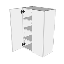 Multi-Living Køkken overskab i Wien H: 89,6 cm D: 34,0 cm - Hyldeskab 2 låger - Bredde: 60 cm