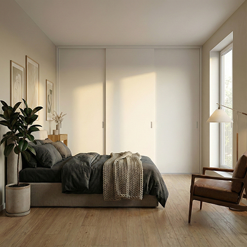 Mogensen Plano skydelåger på mål til garderobe med 3 låger - Total bredde 144 til 192 cm.