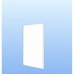 Integrerbar skabsgavl Hvid folie 131.2x58cm